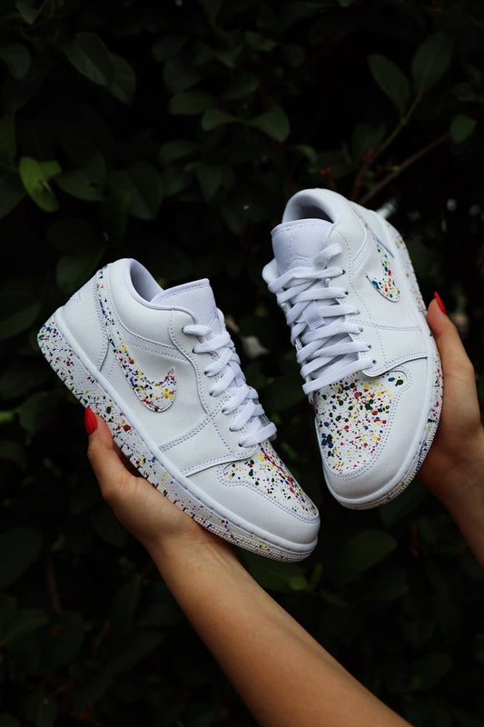 Retro High-Top Sneaker Multicolor Splatter