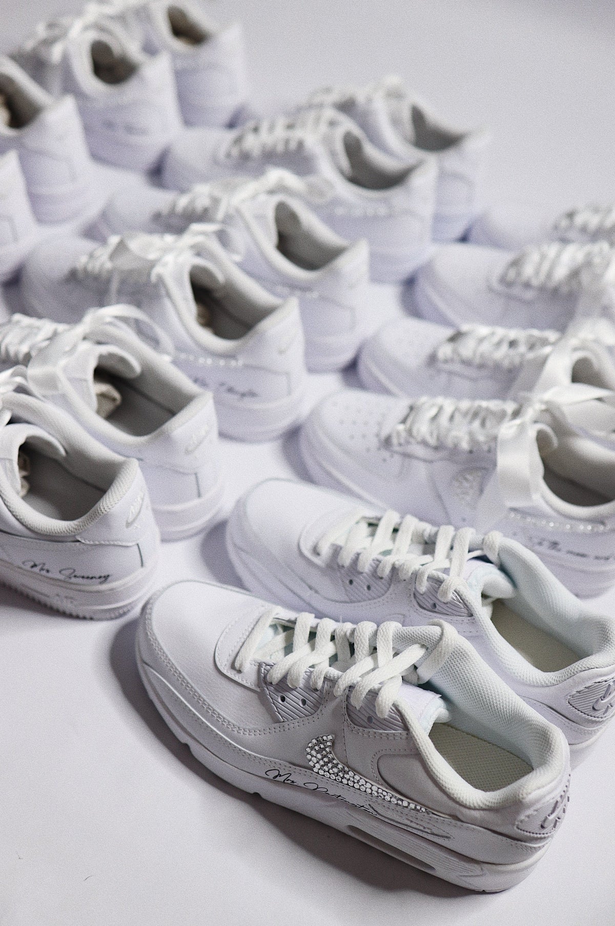 Wedding sneakers made in the studio