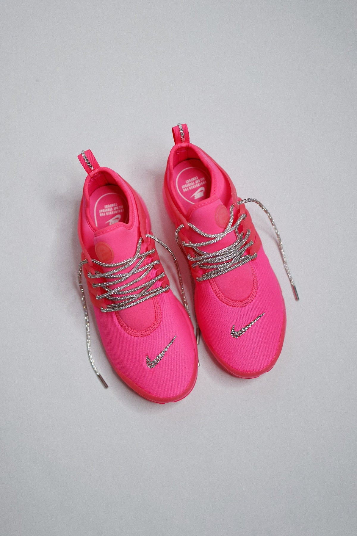 Hot Pink Slip-On Knit Sneaker Bling — Sample Pair