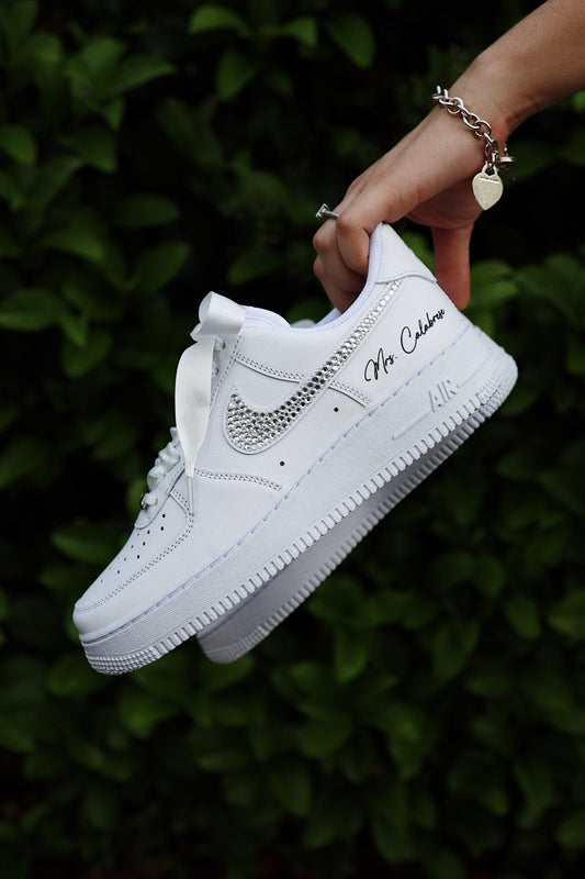 Low-Top Leather Sneaker Crystals