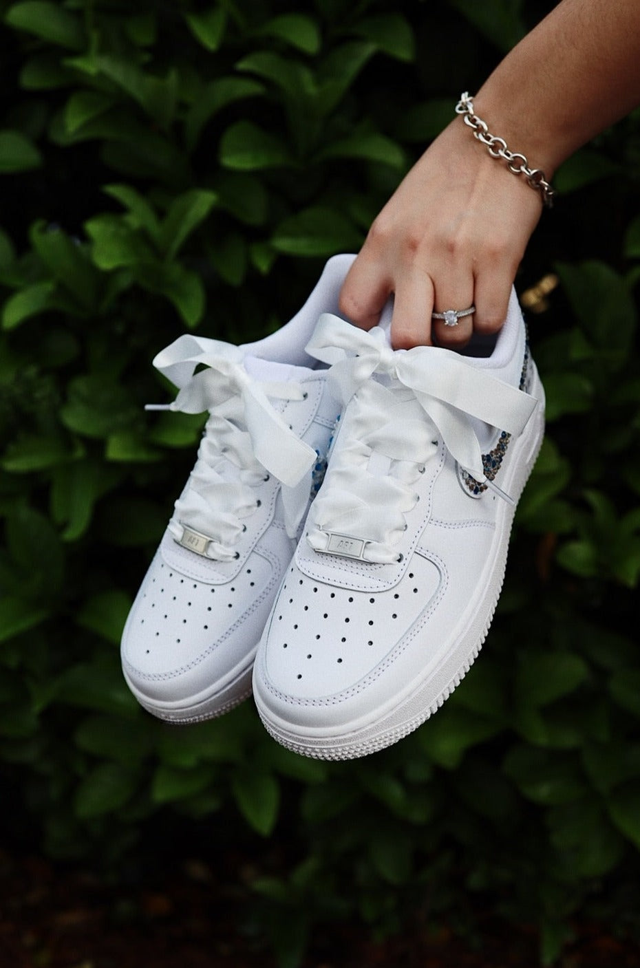 Low-Top Leather Sneaker Crystals "Your Color"