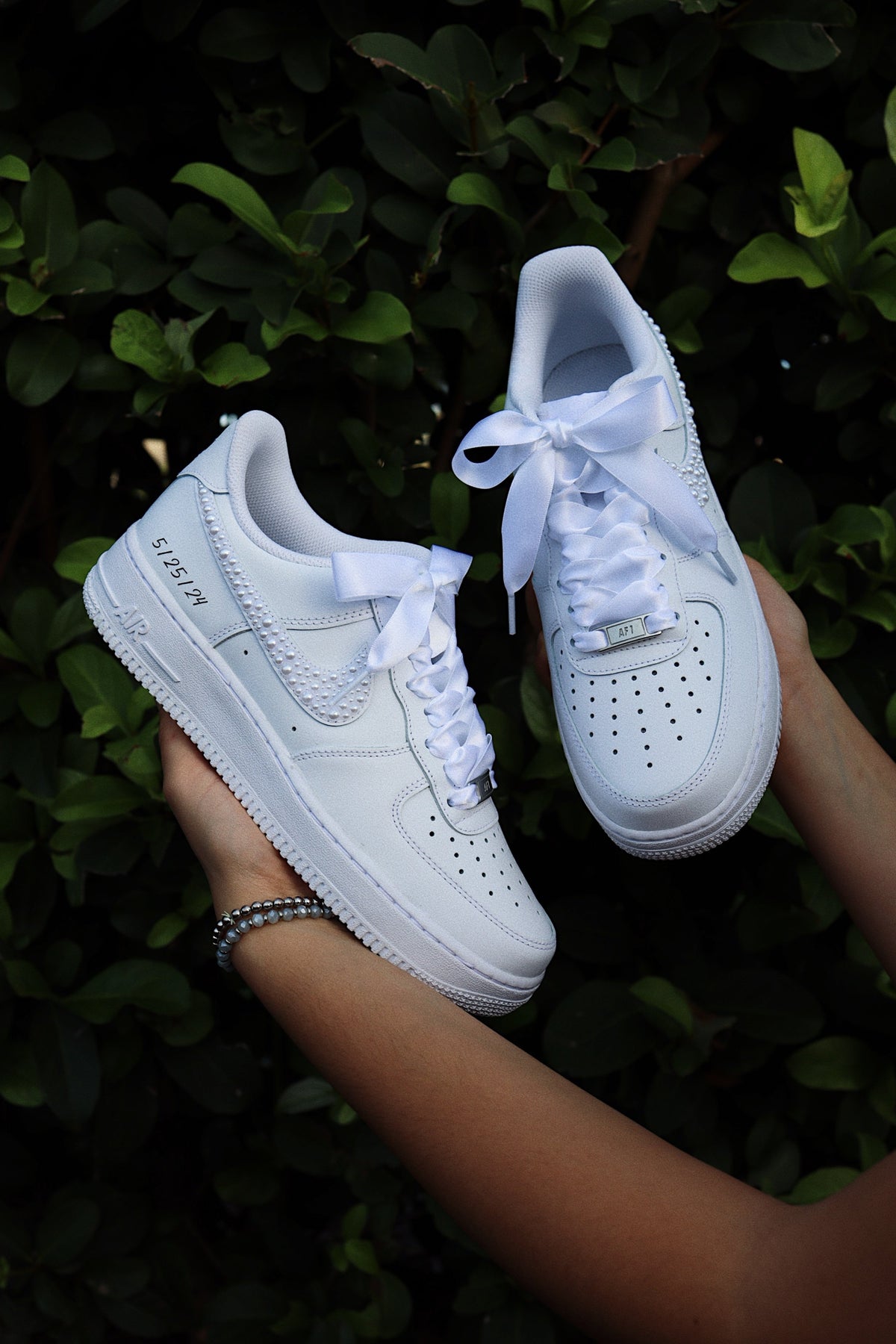 Low-Top Leather Sneaker Pearls