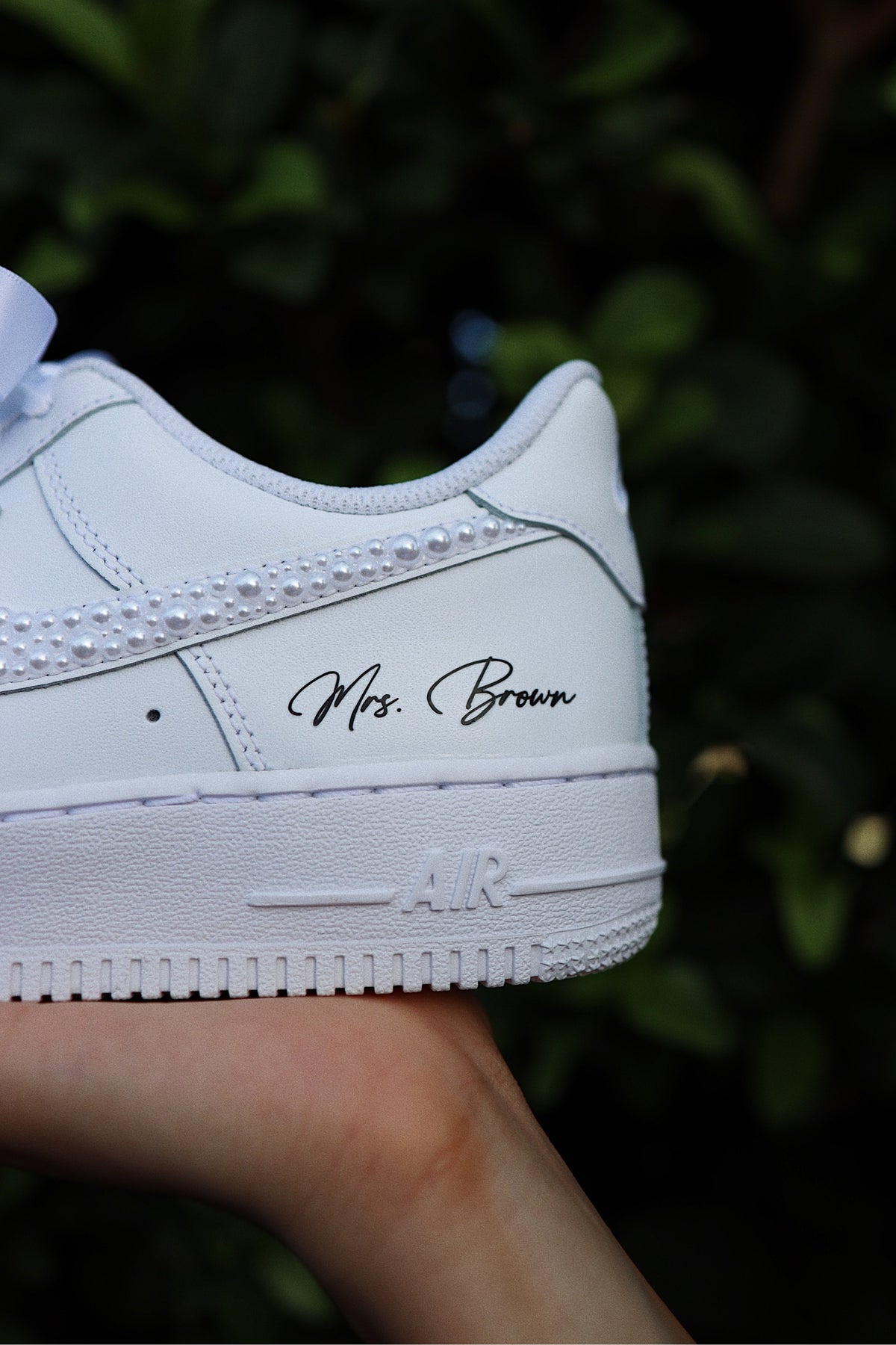 Low-Top Leather Sneaker Pearls
