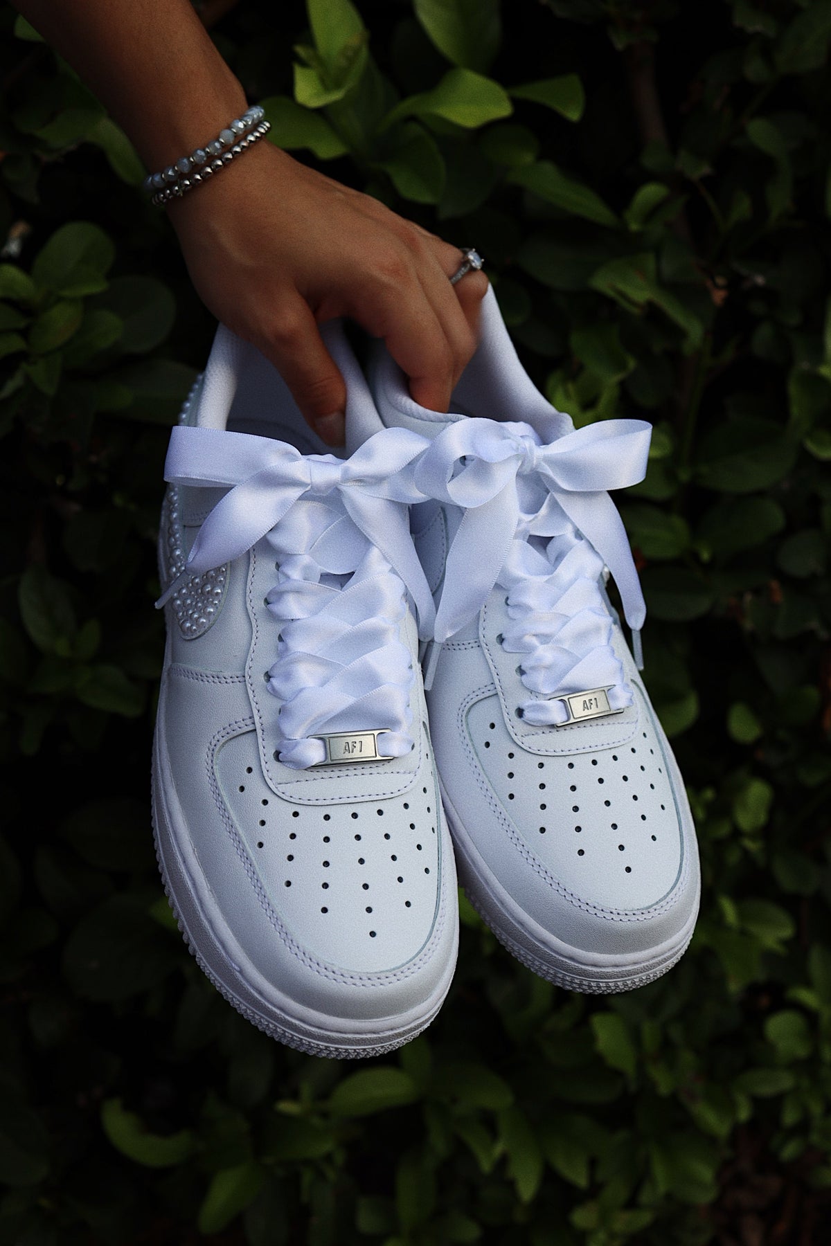 Low-Top Leather Sneaker Pearls