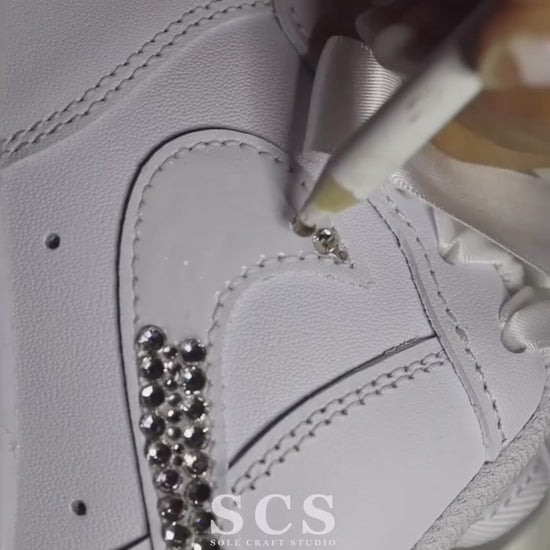 Low-Top Leather Sneaker Crystals - detail video