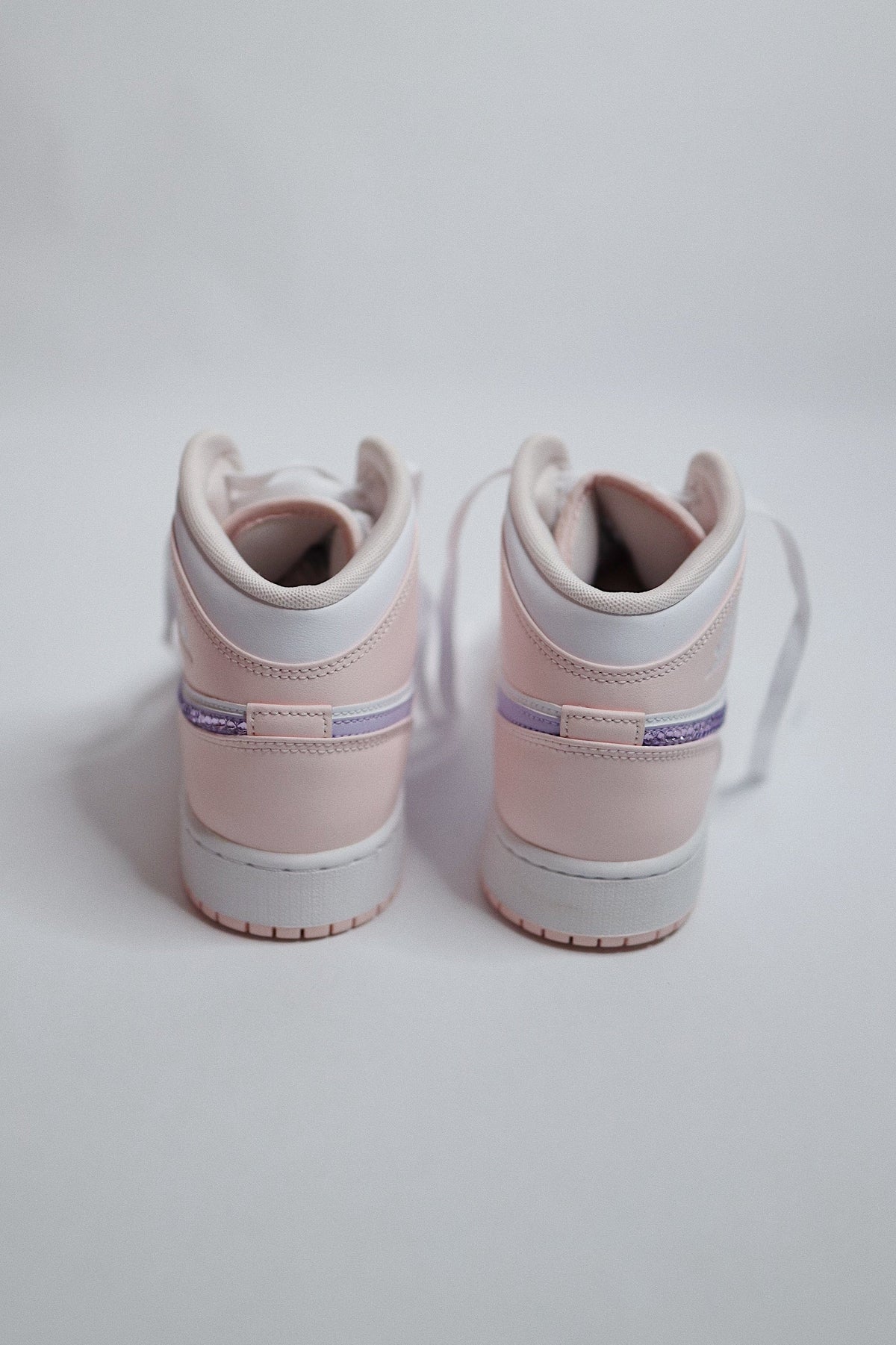 Retro High-Top Sneaker Light Pink Bling — Sample Pair