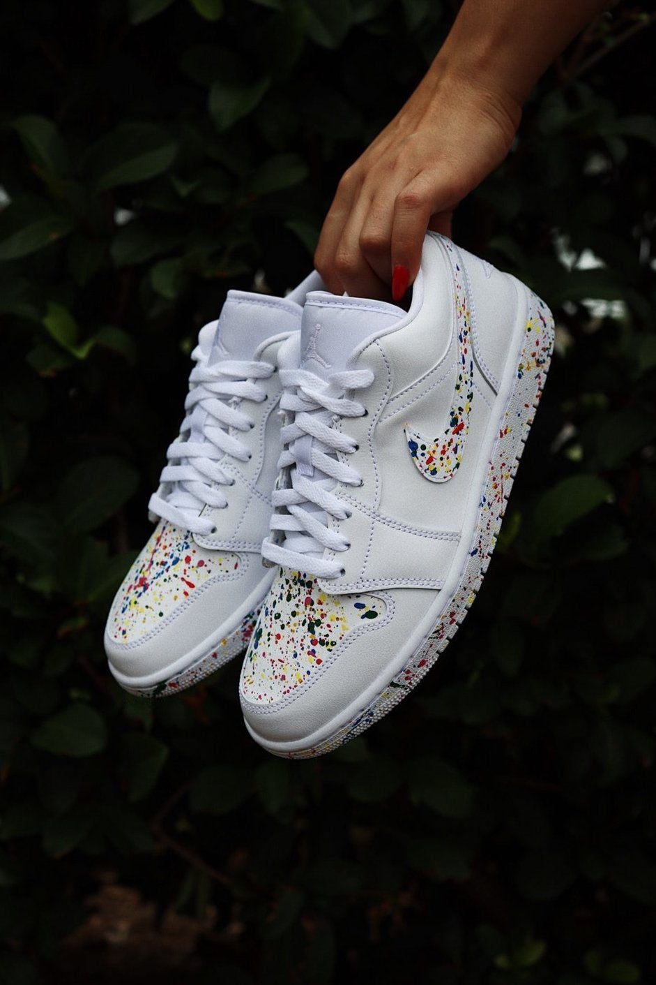 Retro High-Top Sneaker Multicolor Splatter