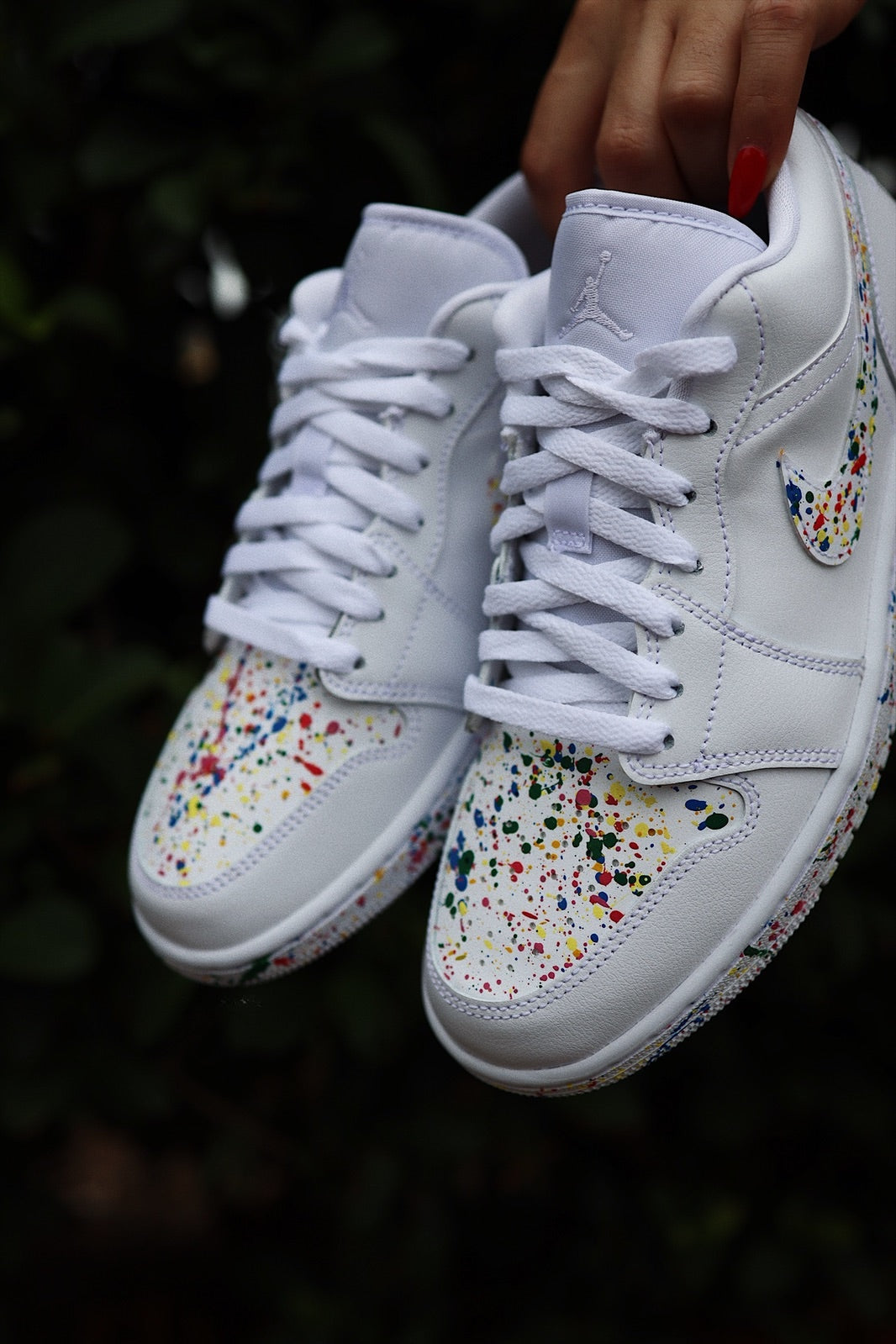 Retro High-Top Sneaker Multicolor Splatter