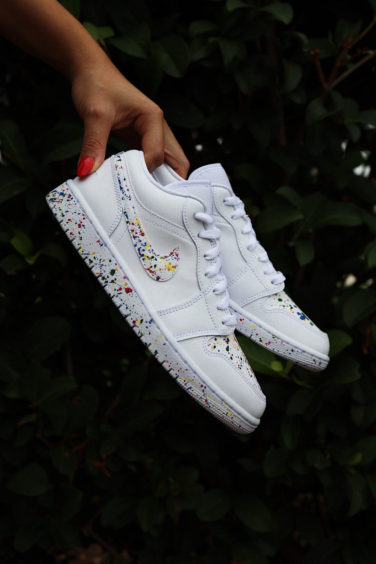 Retro High-Top Sneaker Multicolor Splatter