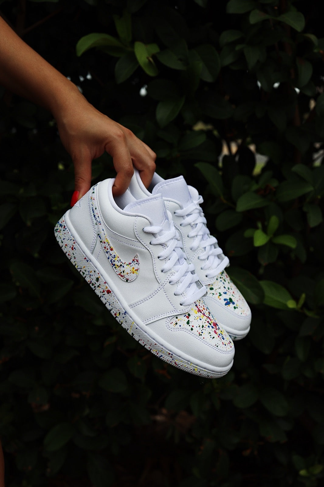 Retro High-Top Sneaker Multicolor Splatter