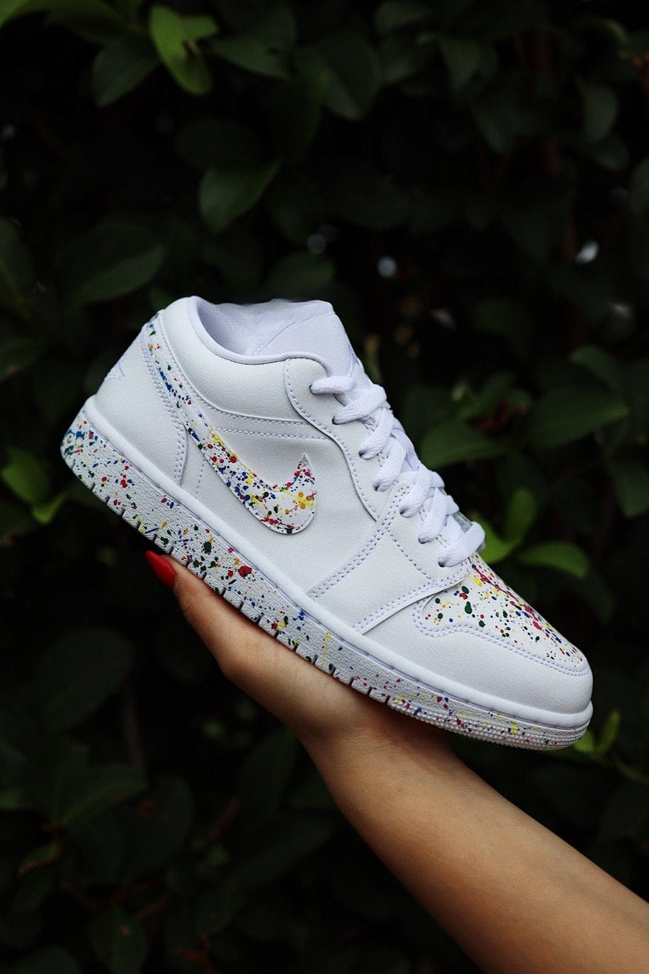 Retro High-Top Sneaker Multicolor Splatter