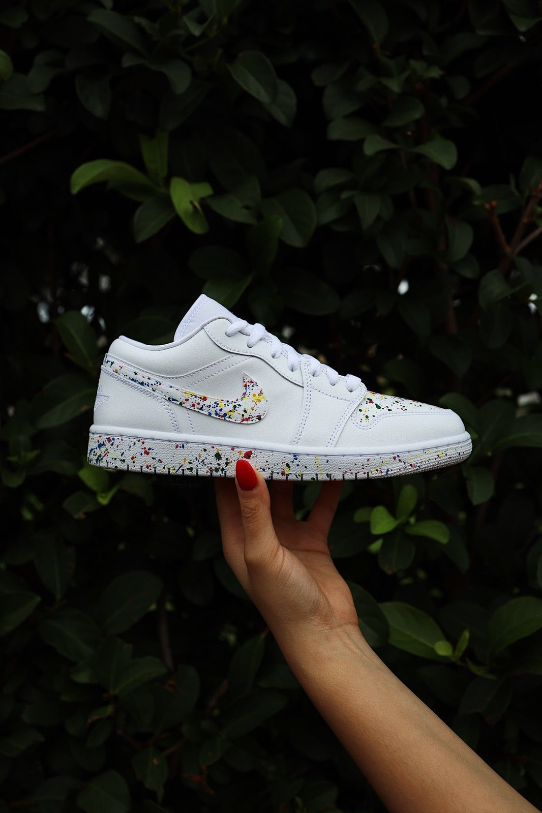 Retro High-Top Sneaker Multicolor Splatter
