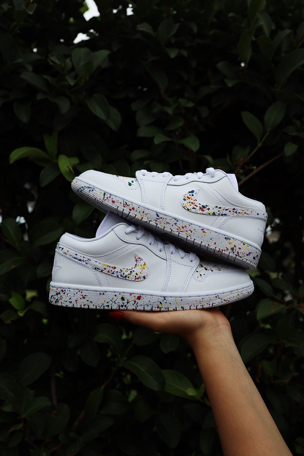 Retro High-Top Sneaker Multicolor Splatter