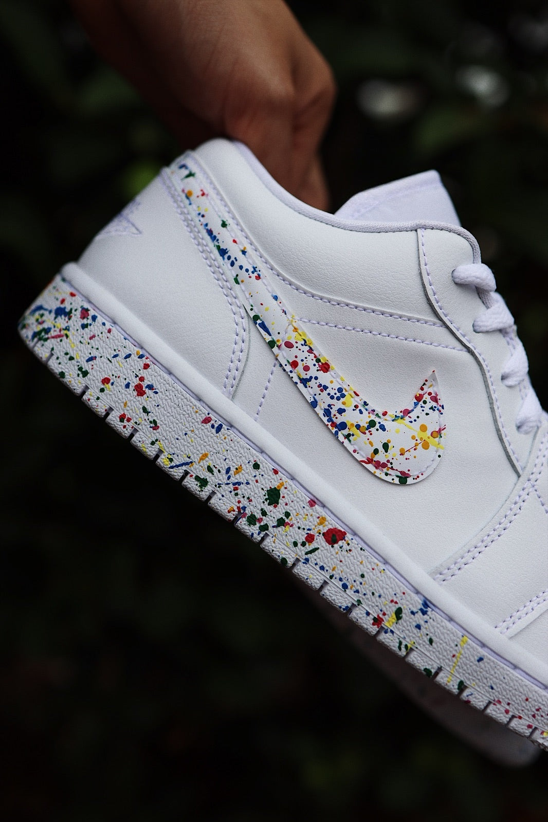 Retro High-Top Sneaker Multicolor Splatter
