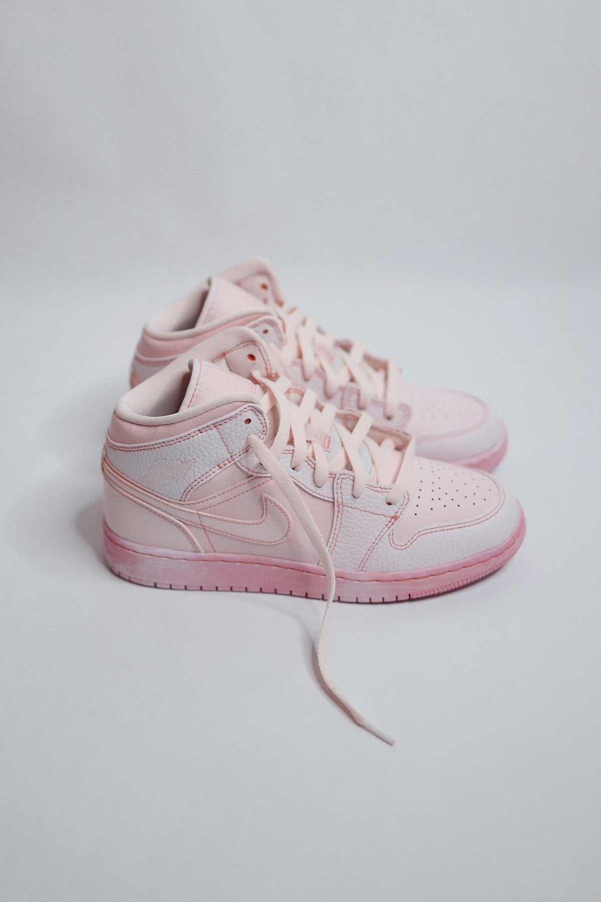 Retro High-Top Sneaker Washed Pink Dye — Sample Pair