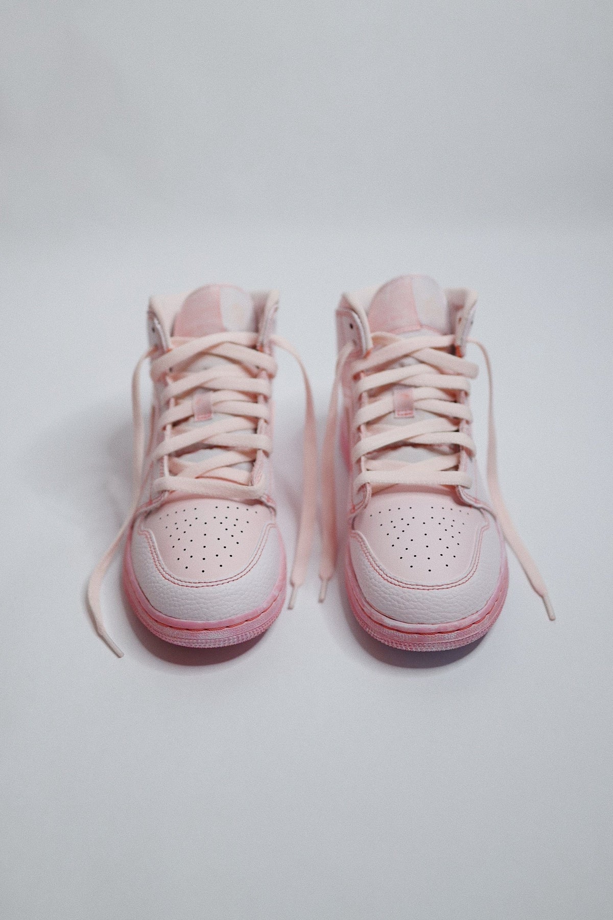 Retro High-Top Sneaker Washed Pink Dye — Sample Pair
